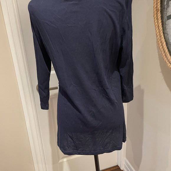 Vintage navy blue boho blouse - Picture 3 of 4